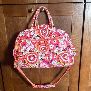 Vera Bradley Floral Pink Weekender
